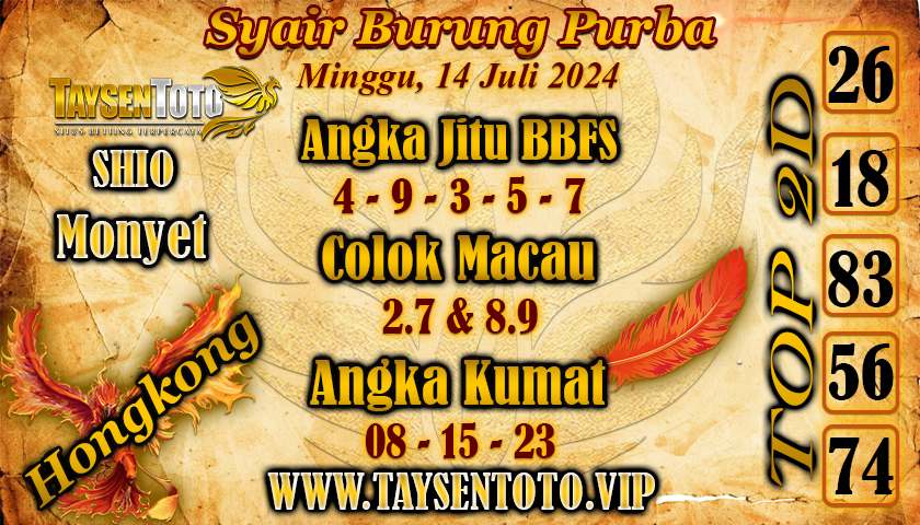 Syair Burung Purba HK Hari ini 14 Juli 2024