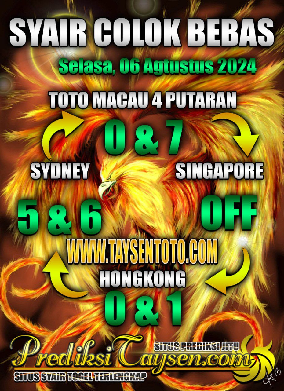 Syair Colok Bebas Toto Macau Hari 07 Agustus 2024