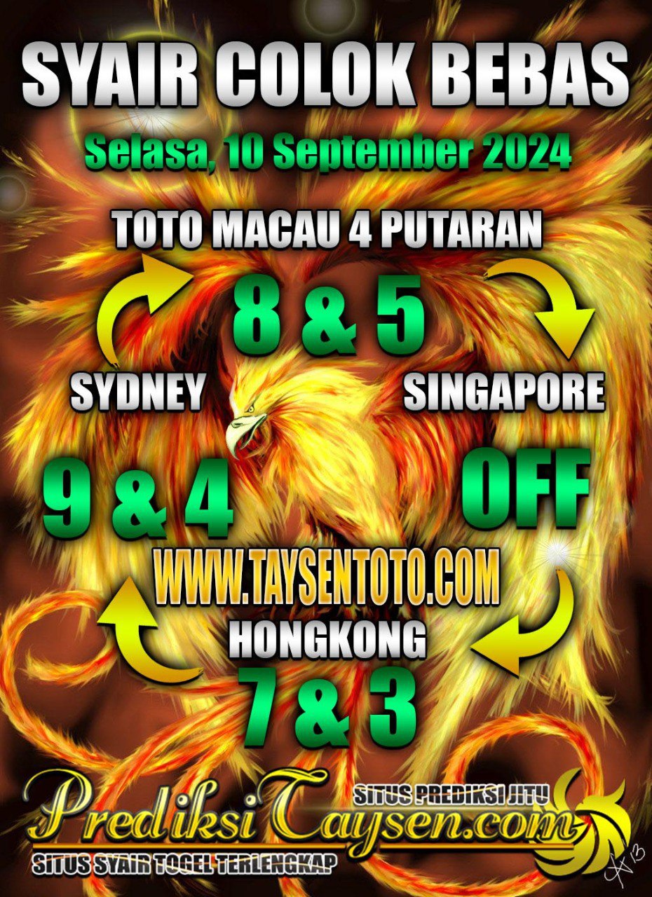 Syair Burung Purba Sydney Hari ini Kamis 10 September 2024