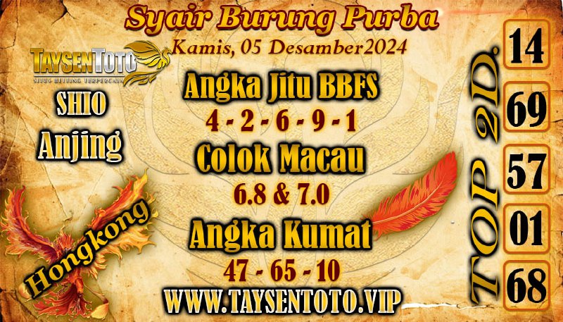 Syair Burung Purba HK Hari Rabu 04 Desember 2024